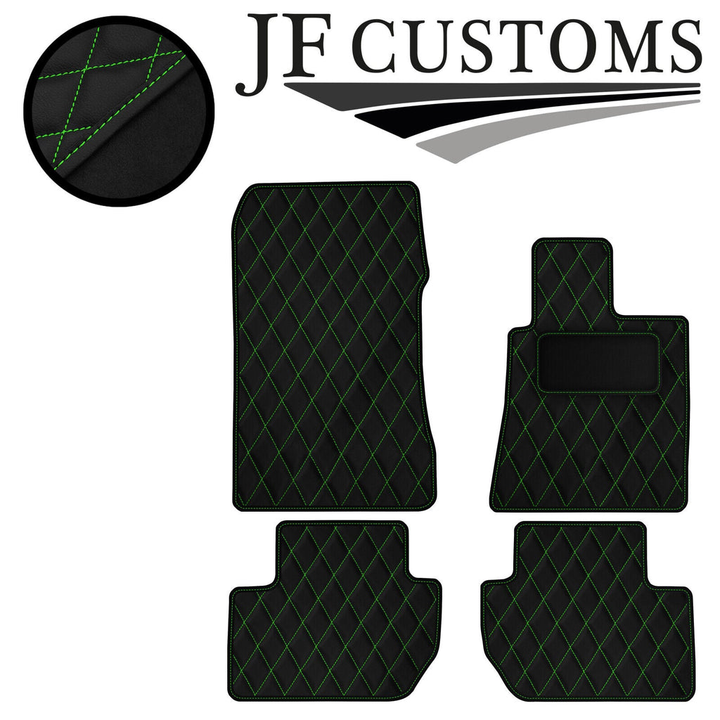 GREEN DIAMOND STITCH VINYL 4X TAILORED FLOOR CARPETS FOR HONDA LEGEND 06-21  JF1