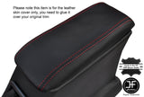RED STITCHING ARMREST LID LEATHER COVER FITS FORD CORTINA MK5 CRUSADER