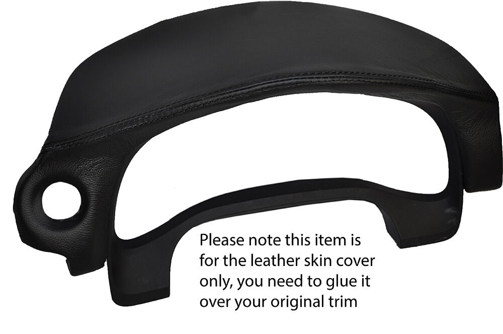 BLACK STITCH SPEEDO SURROUND HOOD LEATHER SKIN COVER FITS LEXUS CT 200H 10-15