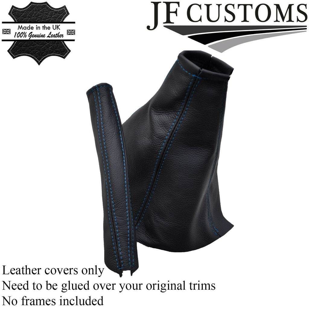 BLUE STITCH FITS FORD SIERRA MK2 1987-1993 GEAR + HANDBRAKE GAITER  LEATHER
