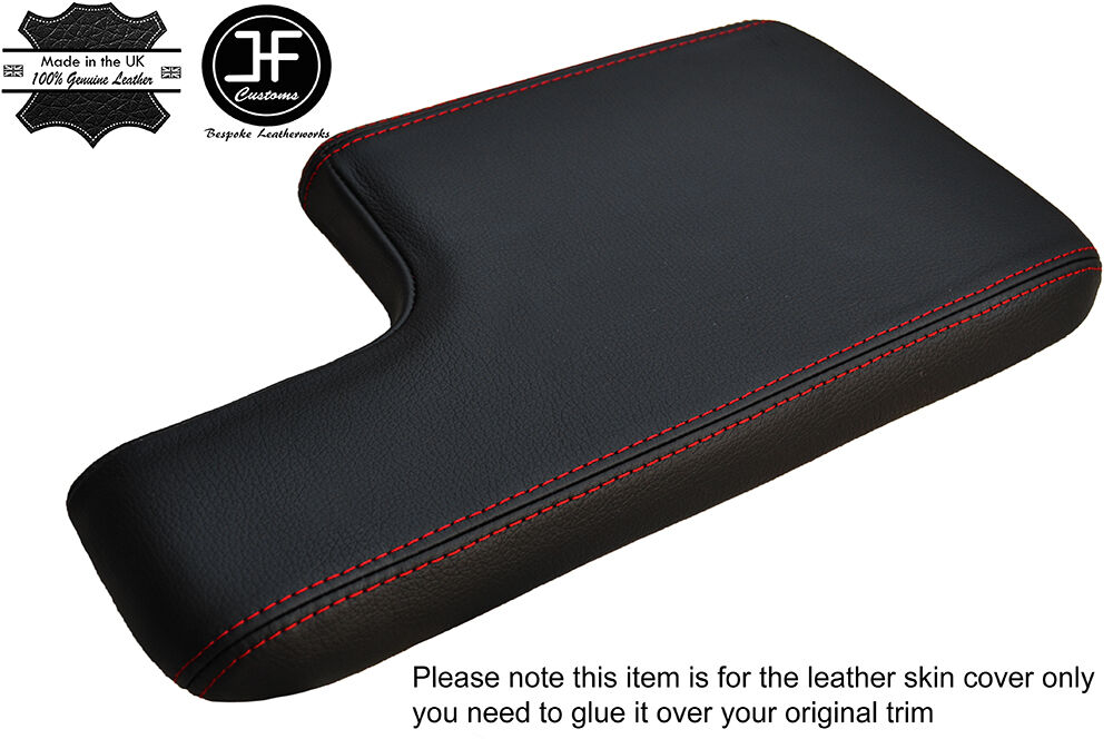 RED STITCH ARMREST LID GENUINE LEATHER COVER FITS FORD RANGER MAZDA B 94-04
