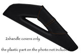 FITS AUDI A3 04-09  2X center console triangle covers orange stitch CUSTOM NEW