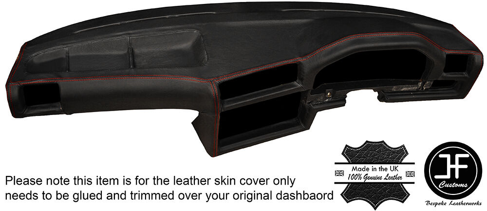 DARK RED STITCH DASHBOARD LEATHER SKIN COVER FOR BMW 3 SERIES E30 81-92 STYLE 2