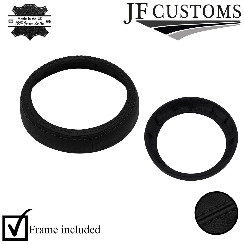 BLACK STITCH LEATHER GEAR SURROUND COVER + FRAME FOR BMW MINI R50 R52 R53 01-06