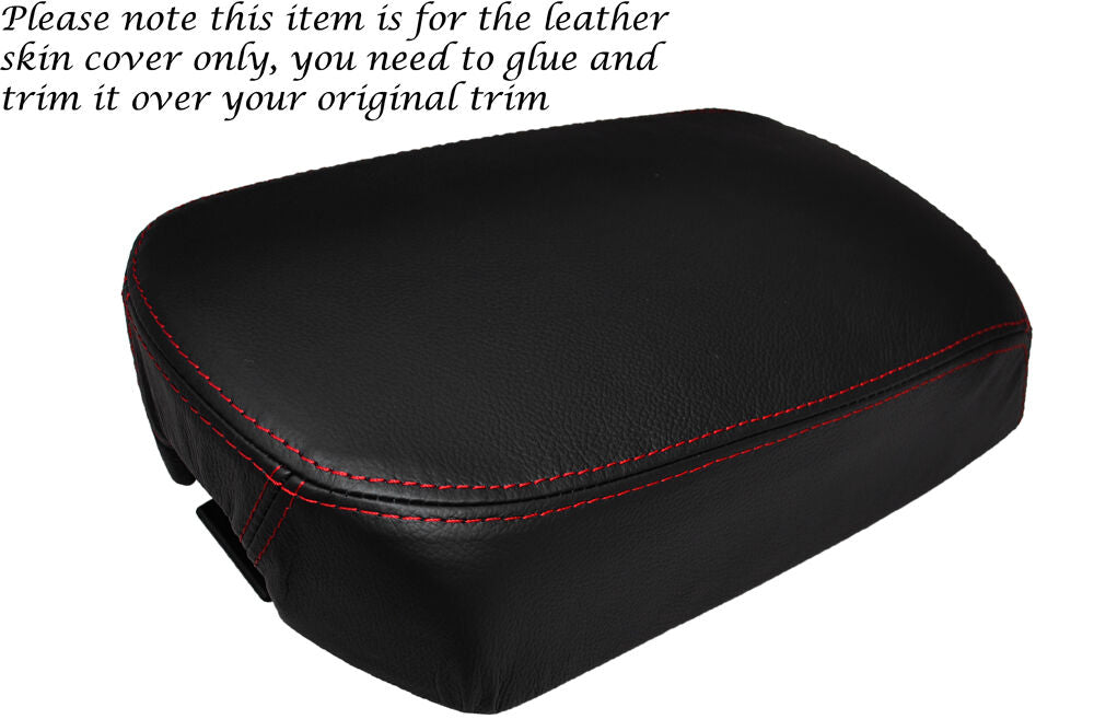 RED STITCHING LEATHER ARMREST SKIN COVER FITS TOYOTA RAV 4 2006-2012 CUSTOM NEW