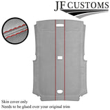 RED STITCH L GREY SUEDE ROOF HEADLINER COVER FOR HONDA CIVIC TYPE R 01-05 3DR