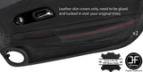 RED STITCH 2X DOOR ARMREST LEATHER COVERS FOR CHRYSLER CROSSFIRE 2003-2008