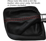 RED STITCH LEATHER MANUAL GEAR GAITER FITS HYUNDAI I40 2011-2015 CUSTOM NEW