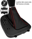 RED STITCH TOP GRAIN LEATHER AUTOMATIC GEAR GAITER FOR SEAT LEON MK2 05-09
