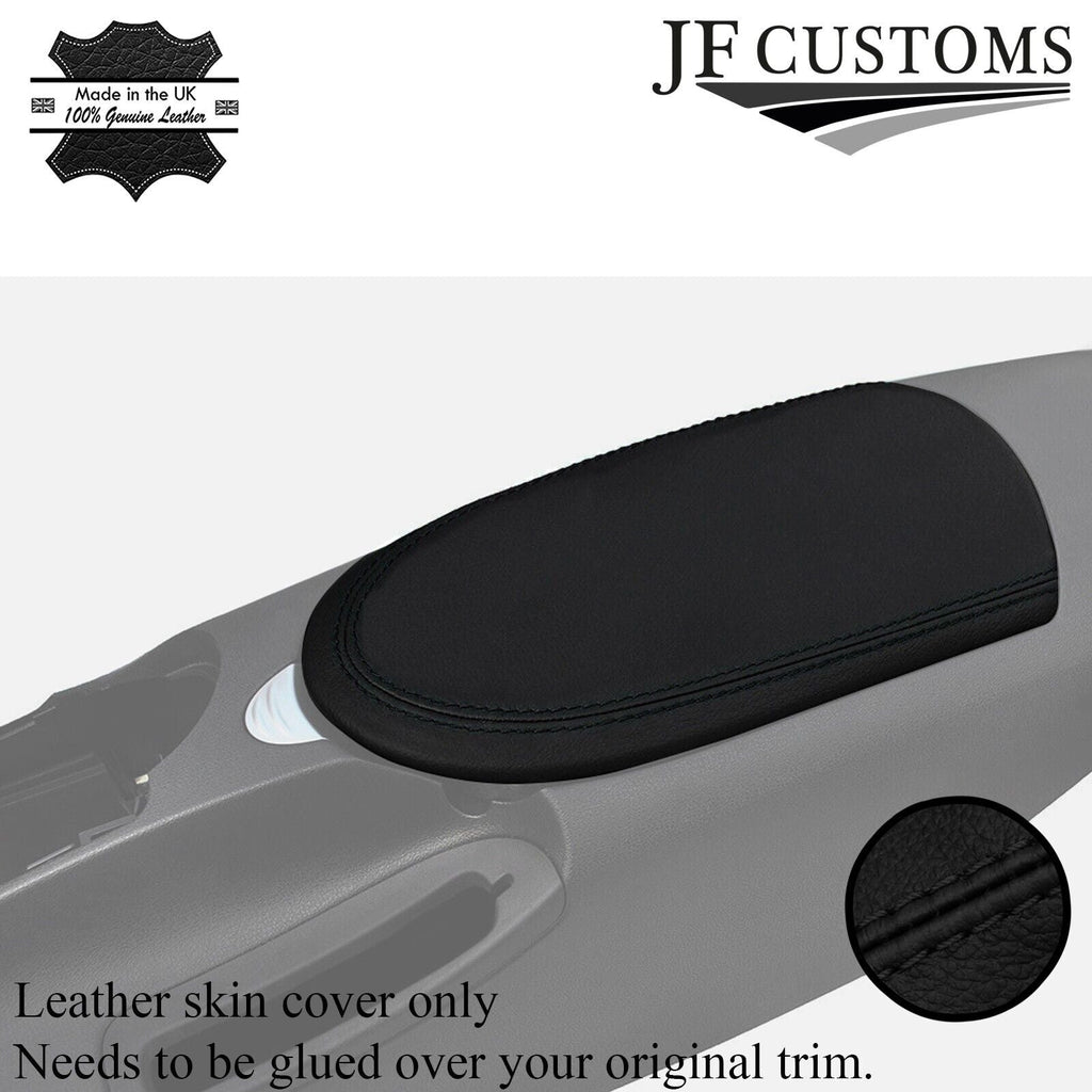 BLACK STITCHING REAL LEATHER ARMREST LID COVER FITS 370Z Z34 2009-2017 STYLE 2