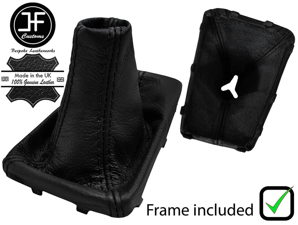 BLACK STITCH LEATHER MANUAL GEAR+PLASTIC FRAME FITS VOLVO V40 2012-2019