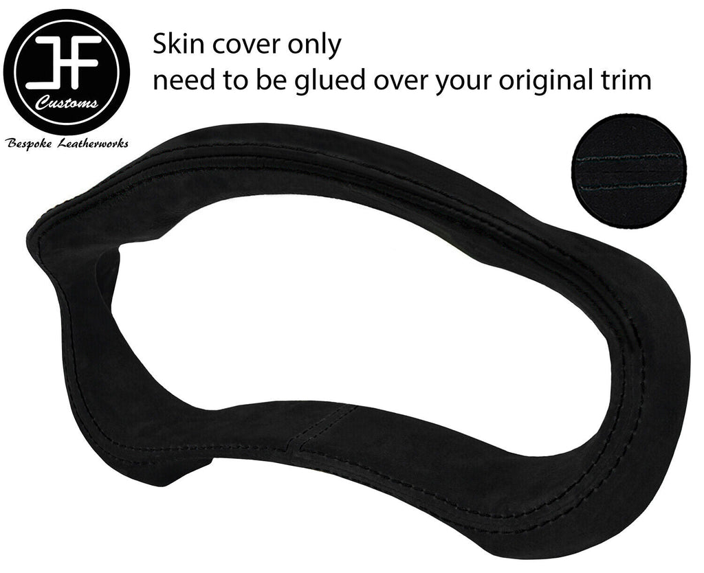 BLACK STITCH GAUGE SPEEDO SURROUND SUEDE COVER FOR TOYOTA CELICA 99-06 STYLE 2