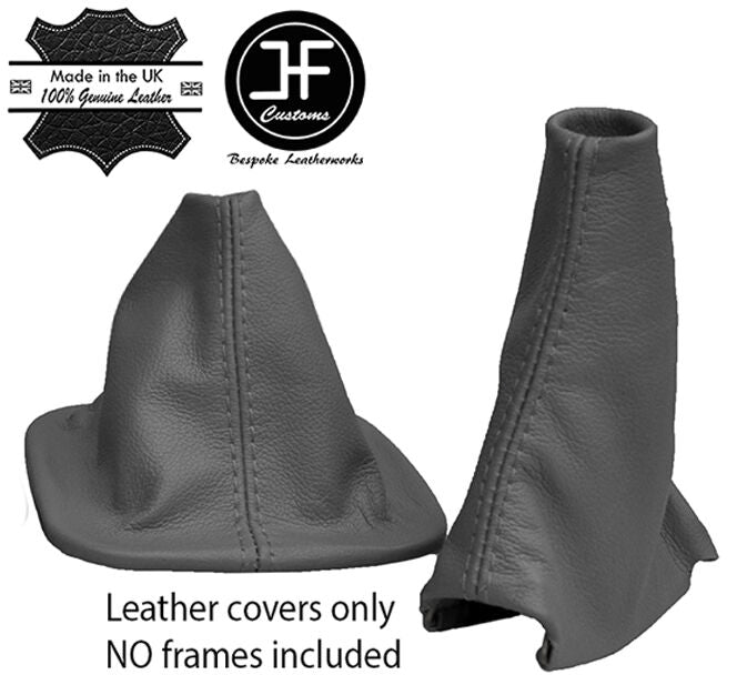 GREY LEATHER AUTOMATIC GAITER SET FOR LAND ROVER DISCOVERY 200TDI 300TDI TD5 V8
