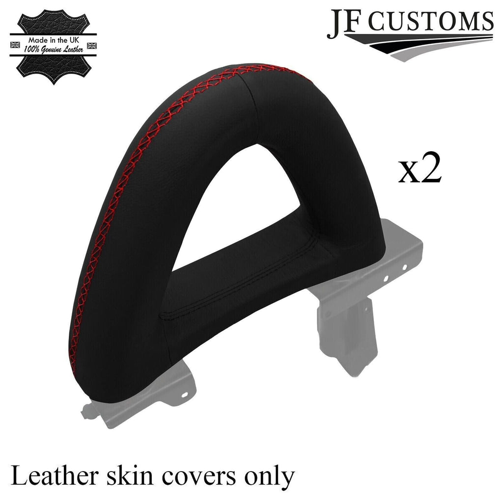 RED STITCH 2X ROLL OVER BAR LEATHER COVERS FITS MERCEDES SLK R171 04-11