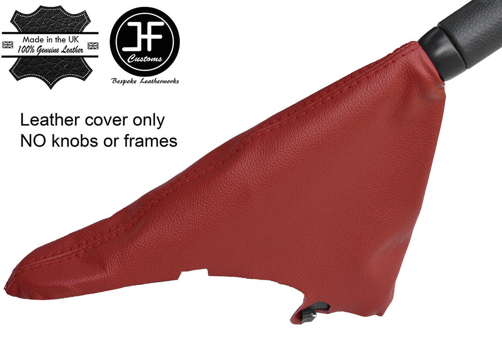 DARK RED TOP GRAIN REAL LEATHER HANDBRAKE GAITER FITS BMW MINI R50 R52 R53 01-06