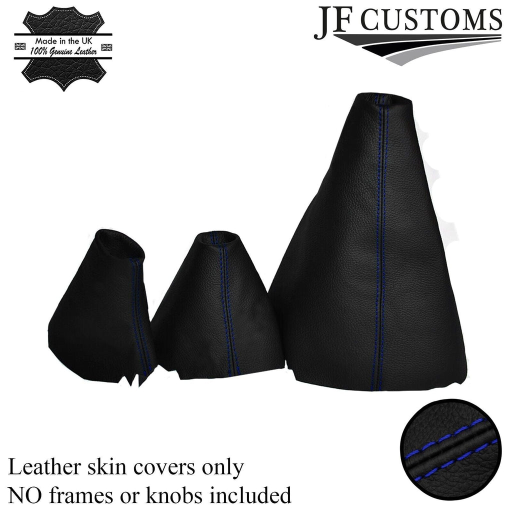 BLUE STITCH LEATHER GEAR HI LOW HANDBRAKE FOR LAND ROVER DISCOVERY MK1 MK2