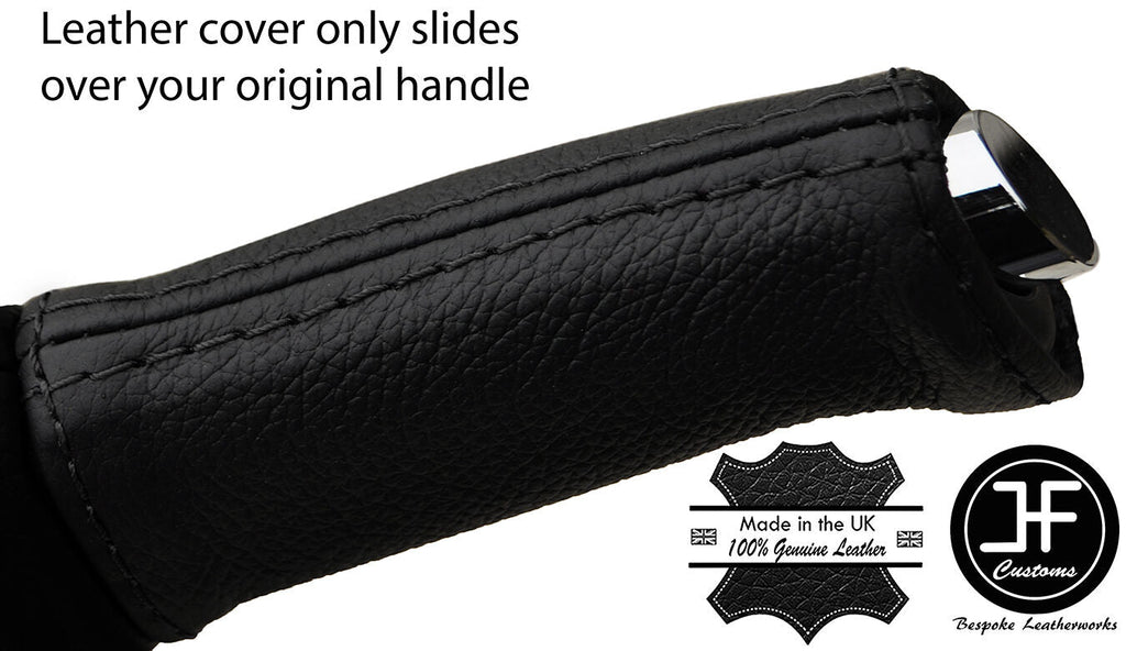 BLACK STITCH LEATHER HANDBRAKE HANDLE COVER FOR VAUXHALL OPEL ASTRA K MK7 2016+