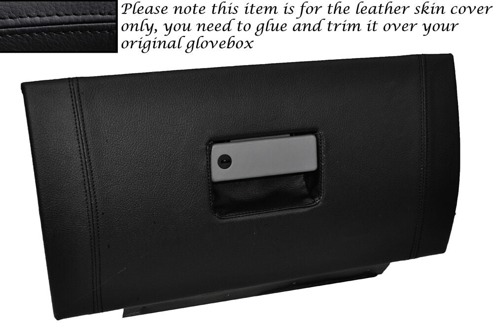 BLACK STITCH GLOVE BOX LID LEATHER SKIN COVER FITS FORD MUSTANG 2005-2009