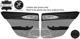 BLACK STITCH REAR DOOR CARD NAPPA LTHR COVERS FOR ALFA ROMEO GIULIA 15-20 JF1