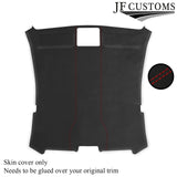 RED STITCH HEADLINER D GREY LUXE SUEDE COVER FOR BMW6 E63 04-10 COUPE CUSTOM NEW