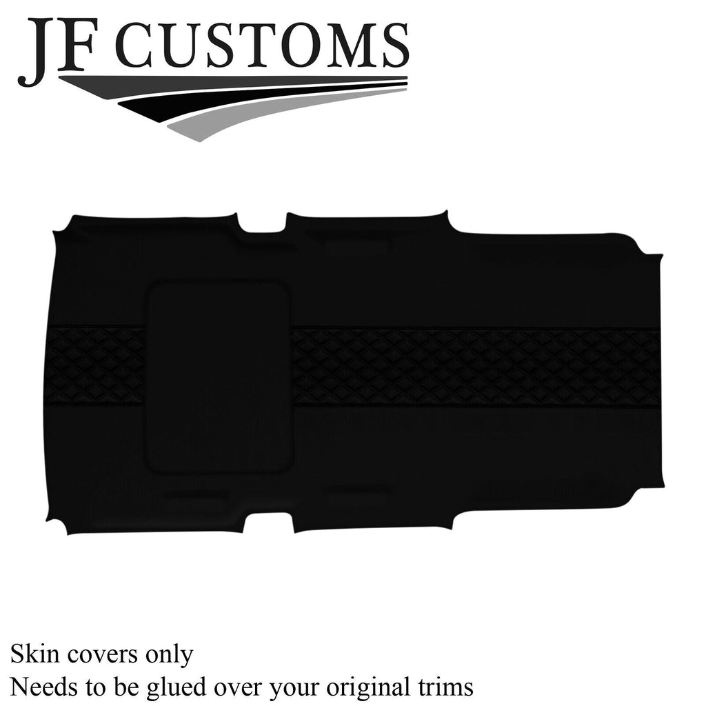 BLACK STITCH LUXE-SUEDE SUNROOF HEADLINER COVER FITS HUMMER H3 05-11 STYLE 3