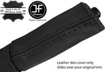 BLACK STITCH TOP GRAIN LEATHER HANDBRAKE HANDLE COVER FITS FORD CAPRI MK3 78-87