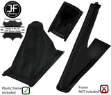 BLACK STICH LETHR GEAR GAITER WITH FRAME+HANDBRAKE GAITER FOR HONDA CIVIC 88-95