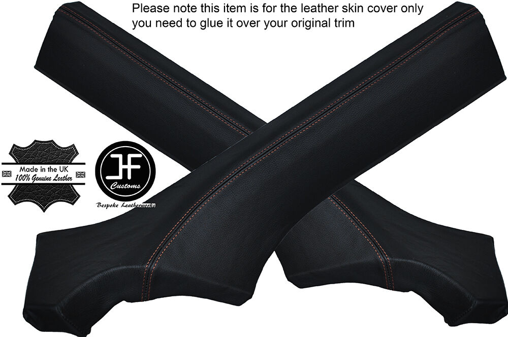 BEIGE STITCH 2X TOP REAR DOOR CAPPINGS LEATHER COVERS FITS BMW 6 SERIES E24