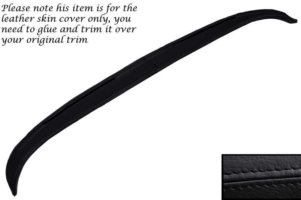 BLACK STITCH TOP DASH DASHBOARD LEATHER SKIN COVER FITS BMW E9 1968-1975