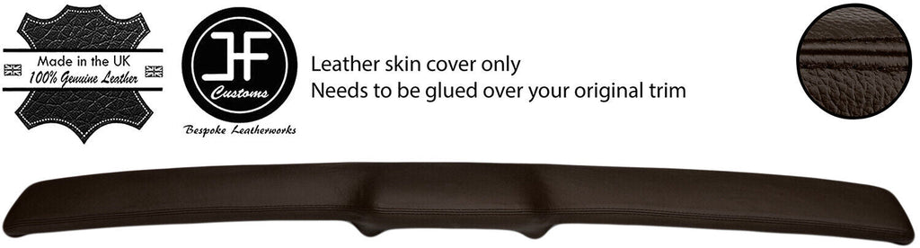 BROWN REAL LEATHER TOP DASH DASHBOARD PAD COVER FOR FORD MUSTANG 71-73 DSG 2
