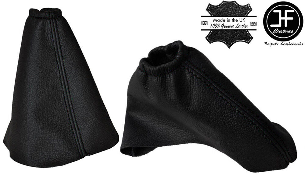 BLACK STITCH LEATHER 6 SPEED GEAR+HANDBRAKE GAITER SET FOR PEUGEOT 508 10-2015