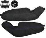 PURPLE STITCH 2X FRONT DOOR HANDLE ARMREST LEATHER COVER FOR AUDI A3 04-12 3DOOR