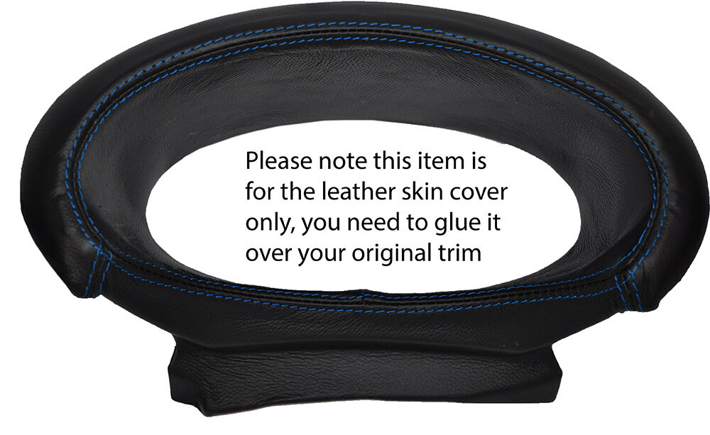 BLUE STITCH SPEEDO SURROUND LEATHER SKIN COVER FITS NISSAN MICRA K12 03-10