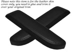 BLACK STITCH 2X DOOR ARMREST LEATHER SKIN COVERS FITS TOYOTA LAND CRUISER 80