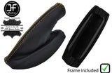YELLOW STITCH LEATHER HANDBRAKE GAITER+PLASTIC FRAME FOR LOTUS ELISE EXIGE 96-14