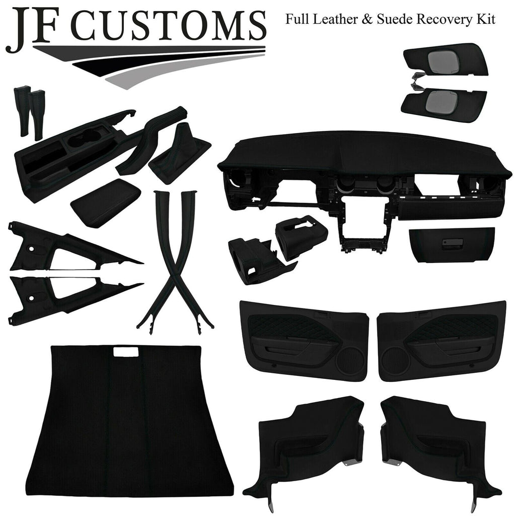 BLACK STITCH COVERS FOR FORD MUSTANG 05-09 COUPE  FULL INTERIOR RECOVERY KIT
