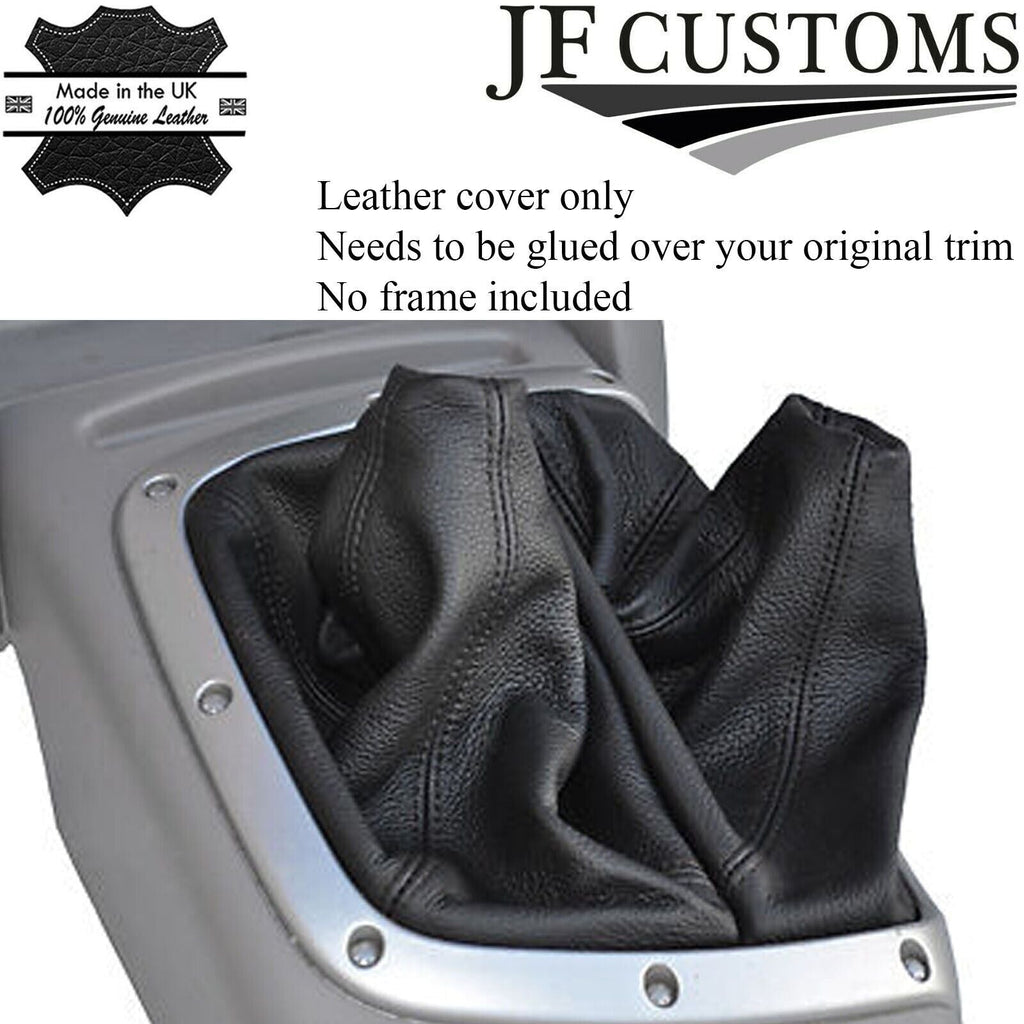 FITS MITSUBISHI L200 L-200 2006-2010 REAL BLACK LEATHER GEAR GAITER CUSTOM NEW