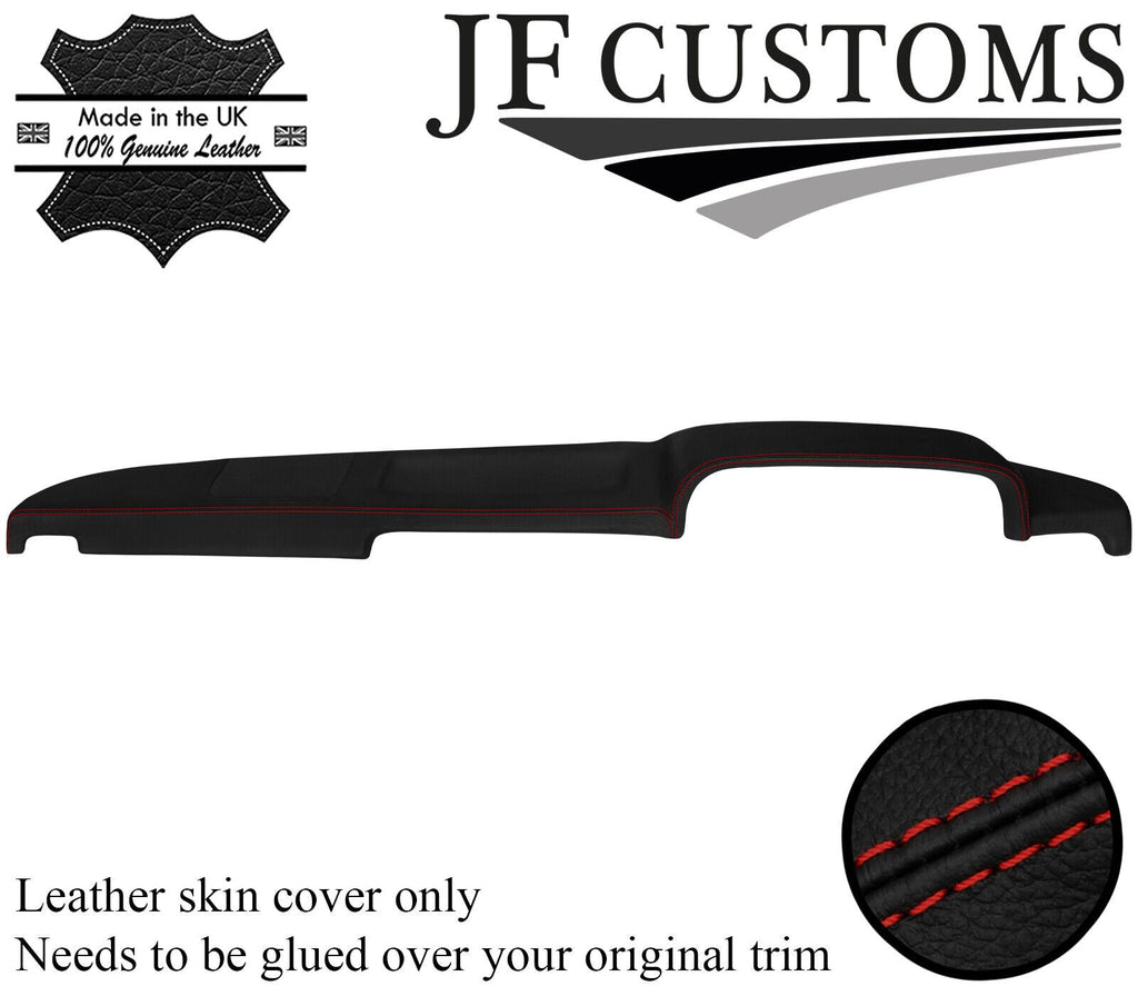 D RED STITCH ITALIAN LEATHER TOP DASH DASHBOARD COVER FITS TOYOTA HILUX 78-83