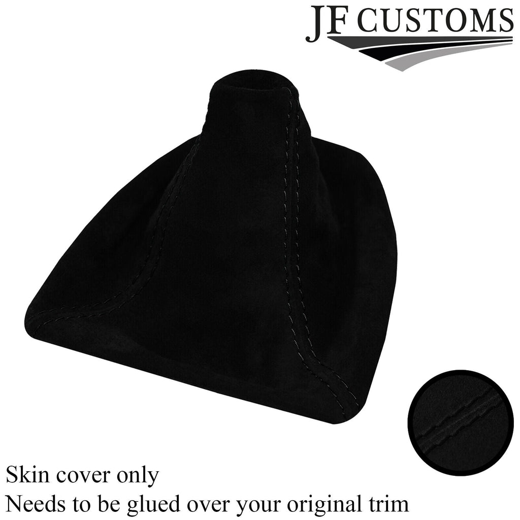 BLACK STITCH SUEDE MANUAL GEAR GAITER COVER FOR BMW 5 E60 E61 2003-2011