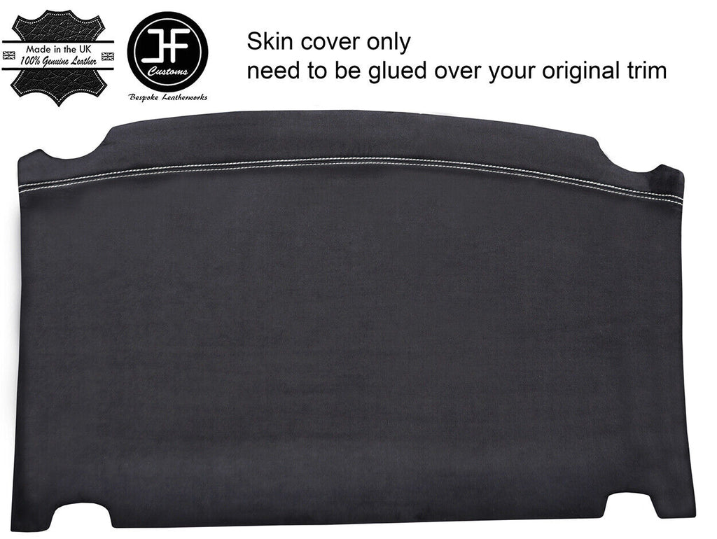 WHITE STITCH TARGA ROOF HEADLINING LUXE SUEDE COVER FITS TOYOTA SUPRA MK3 86-93