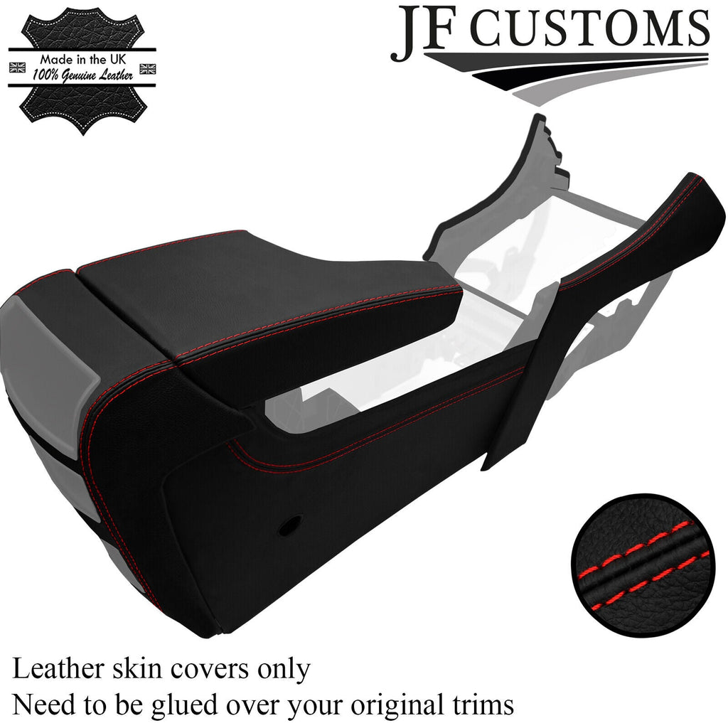 RED STITCH LEATHER FULL CENTRE CONSOLE COVER FOR VAUXHALL INSIGNIA G09 MK1 08-16