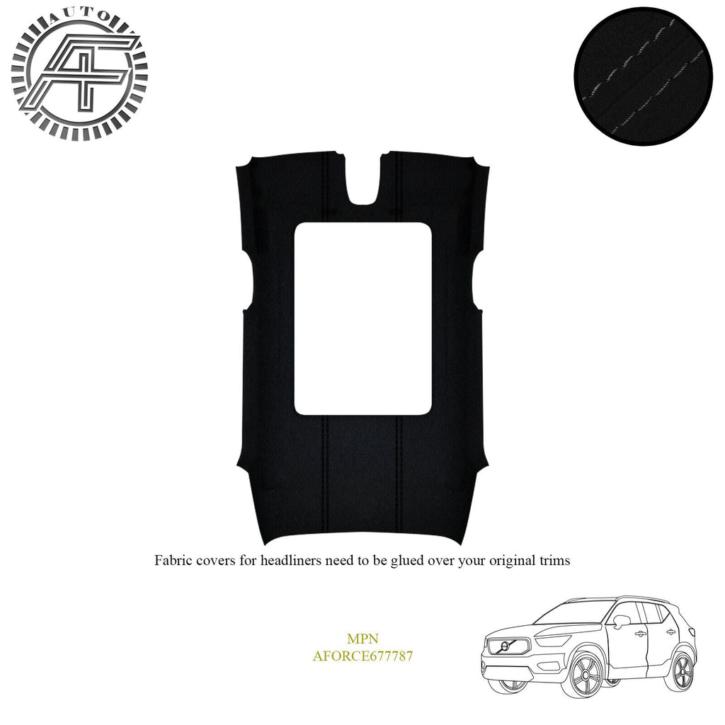 LUXE SUEDE HEADLINER COVER FITS VOLVO XC40 WITH SUNROOF 2017-PRESENT CUSTOM NEW