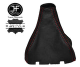 RED STITCHING MANUAL LEATHER GEAR GAITER FITS SEAT IBIZA MKV MK5 2009-2014