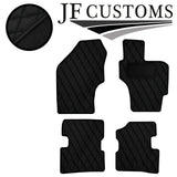 BLACK DIAMOND STITCH VINYL 4XTAILORED FLOOR CARPET FOR KIA RIO AUTO 01-05 JF1
