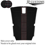 RED STITCH TARTAN BLACK SUEDE HEADLINER COVER FOR VW SCIROCCO 08-14 CUSTOM NEW
