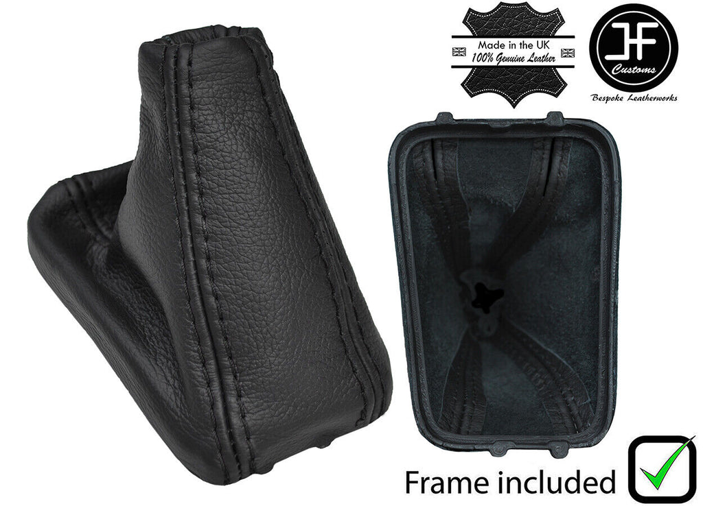 BLACK STITCH LEATHER GAITER GAITER+FRAME FOR VW TIGUAN 07-16 DSG AUTOMATIC AUTO
