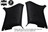 BLACK STICH 2X REAR C PILLAR LEATHER COVERS FITS VW GOLF MK4 JETTA 98-05 2 DOOR
