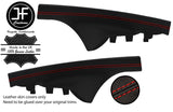 RED STITCH 2X REAR DOOR SEAT SILL LEATHER COVERS FOR BMW 1 SERIES F20 11-19