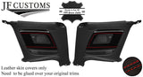 RED STITCH NAPPA 2X REAR DOOR TRIMS+ARMRESTS FITS AUDI A5 8F S5 CABRIO 09-16