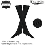 BLACK STITCH ITALIAN LEATHER PILLAR KIT COVERS FOR BMW 3 SERIES F30 11-19